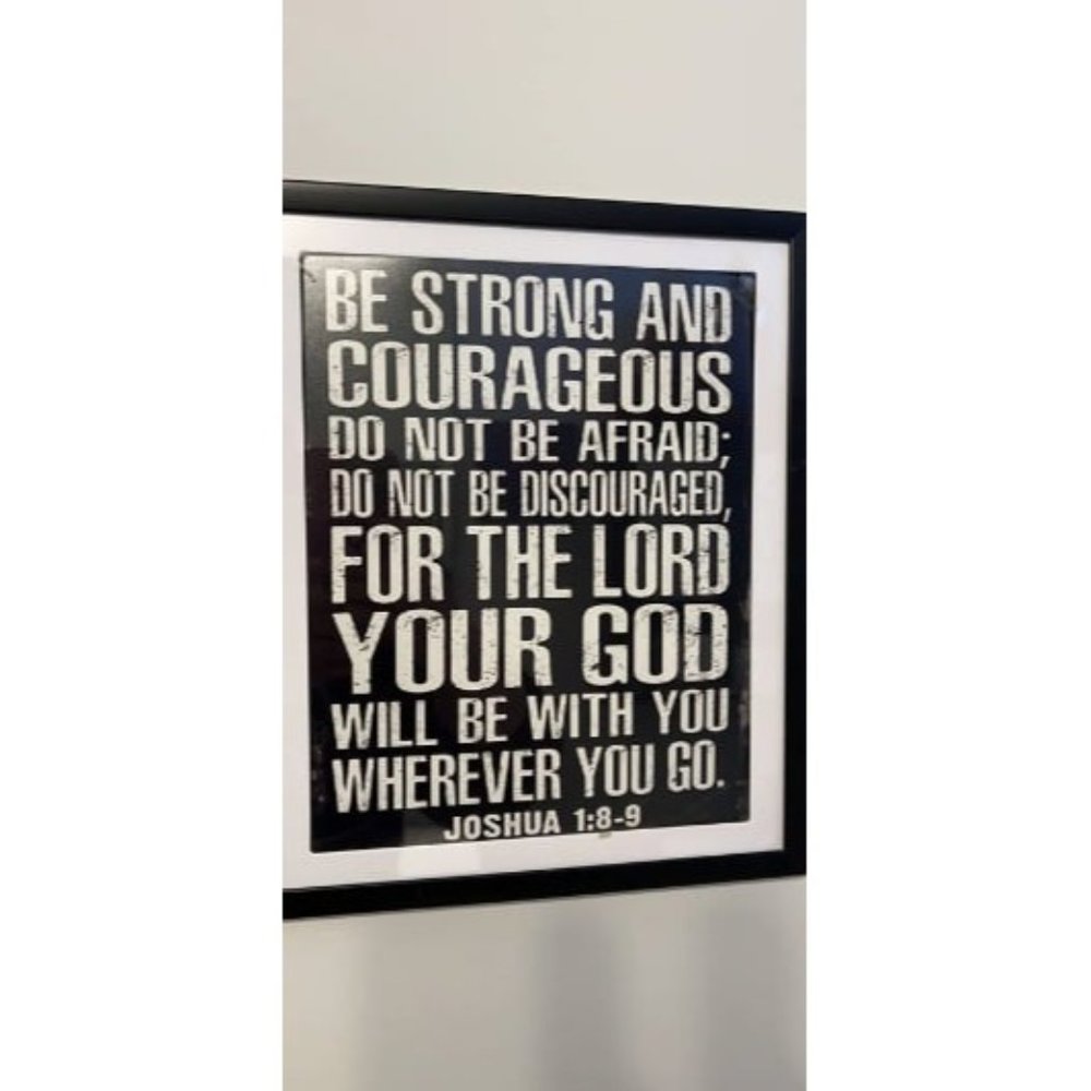 Christianity Wall Art 11x14 - Inspiration Bible Verse Poster for Man Cave